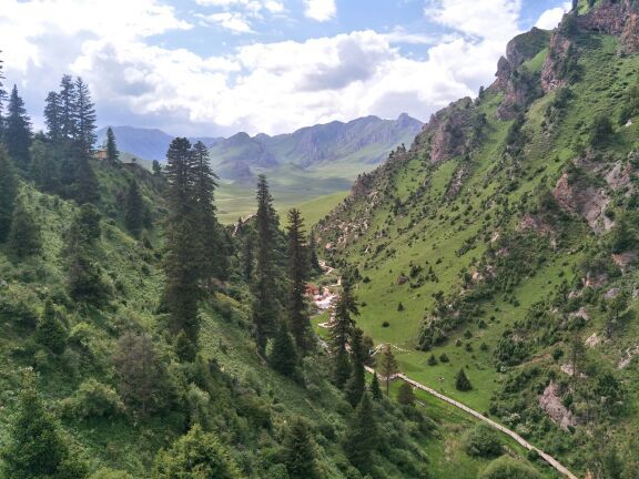 若尔盖河它温泉谷