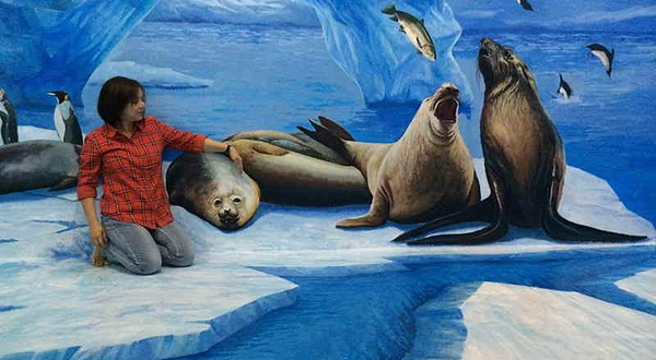 合肥步行街3D魔幻画展