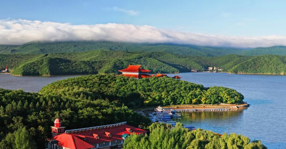 准格尔旗水镜湖风景区图片