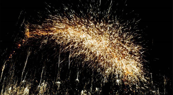 敦煌打铁花民俗表演