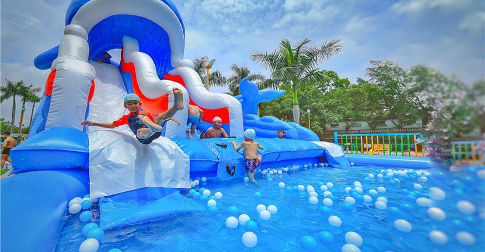 泉林山庄水上乐园亲子套票(1大1小)(含水上乐园门票 8项机动游戏)