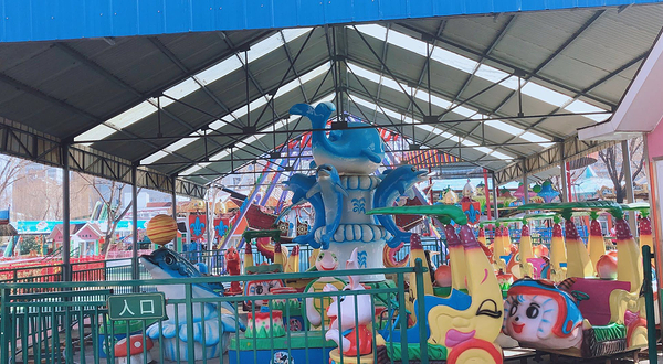 郑州动物园内水旋风翘翘板