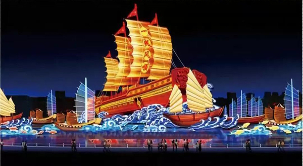 大连年东港过主题灯会