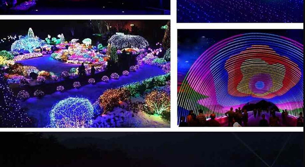 厦门观音山沙雕文化公园风车灯光节