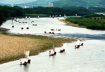 楠溪江龙河渡竹筏漂流第 2 张图片