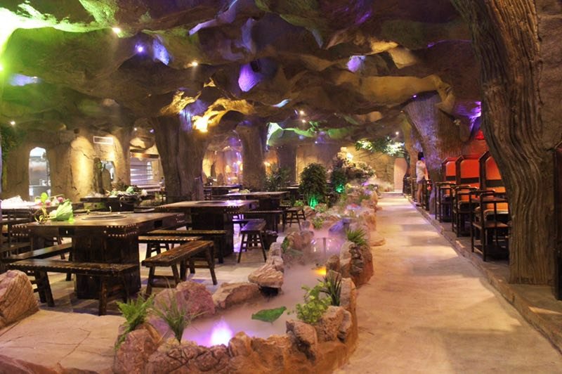 2019山水溶洞火锅美食餐厅,这样的山水溶洞火锅,去重庆.