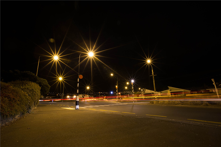 郊外街道夜景,郊外夜景,街道夜景_大山谷图库