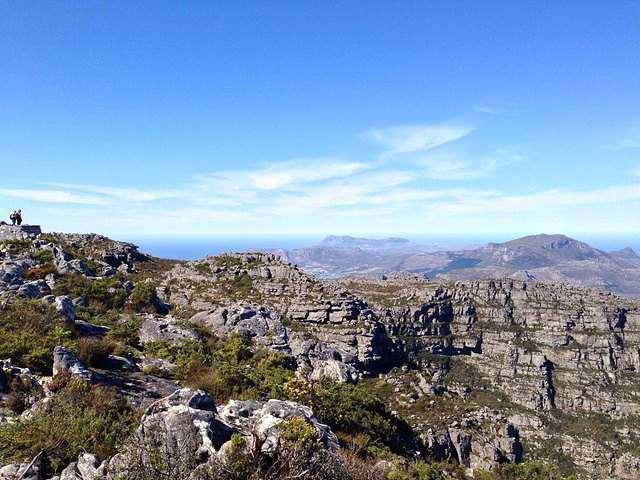 桌山是城市碗区域最受欢迎的登高之处,它沿着海岸陡