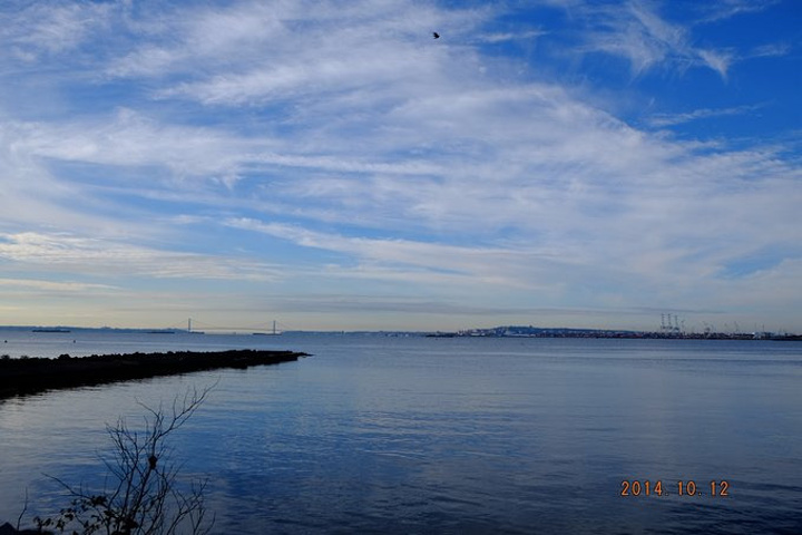 船上的风景.这是ellis island,我没下船参观,在最上面晒太阳了.