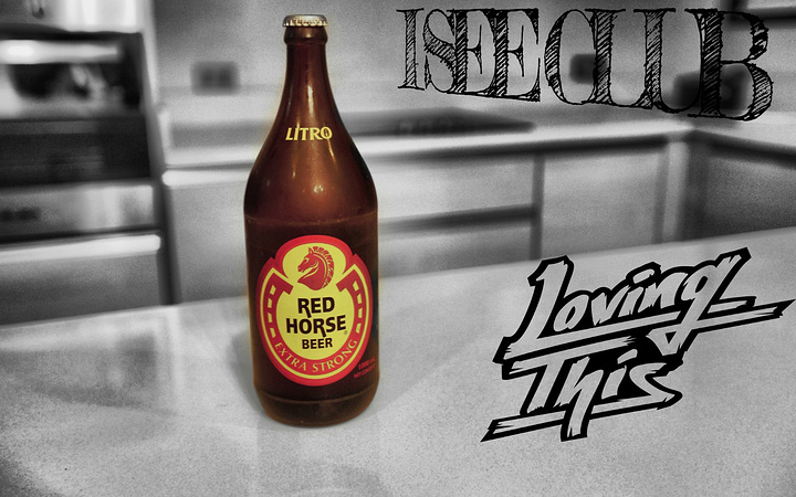 个人最喜欢喝的菲律宾特产啤酒 red horse,入口很甘醇,而且没那么多气