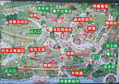 龙柏考拉保护区旅游景点攻略图
