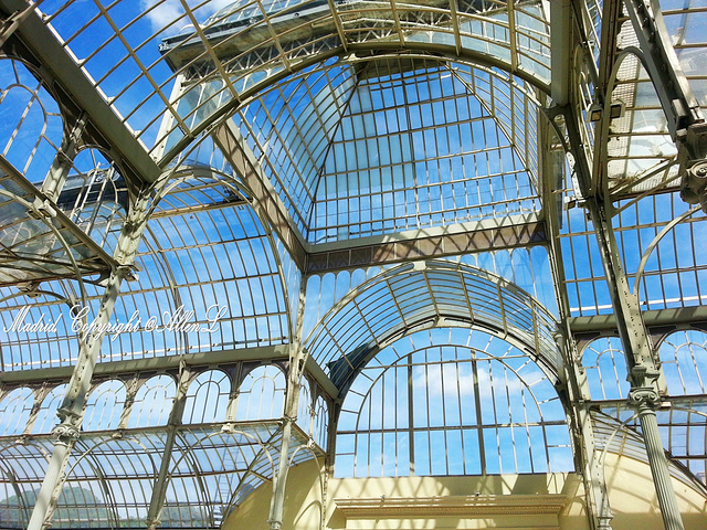 公园的另一个看点就是水晶宫一个大部分由玻璃覆盖的透明建筑有点童话