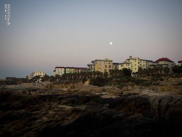 湄洲岛的落日滩涂,晨曦初露