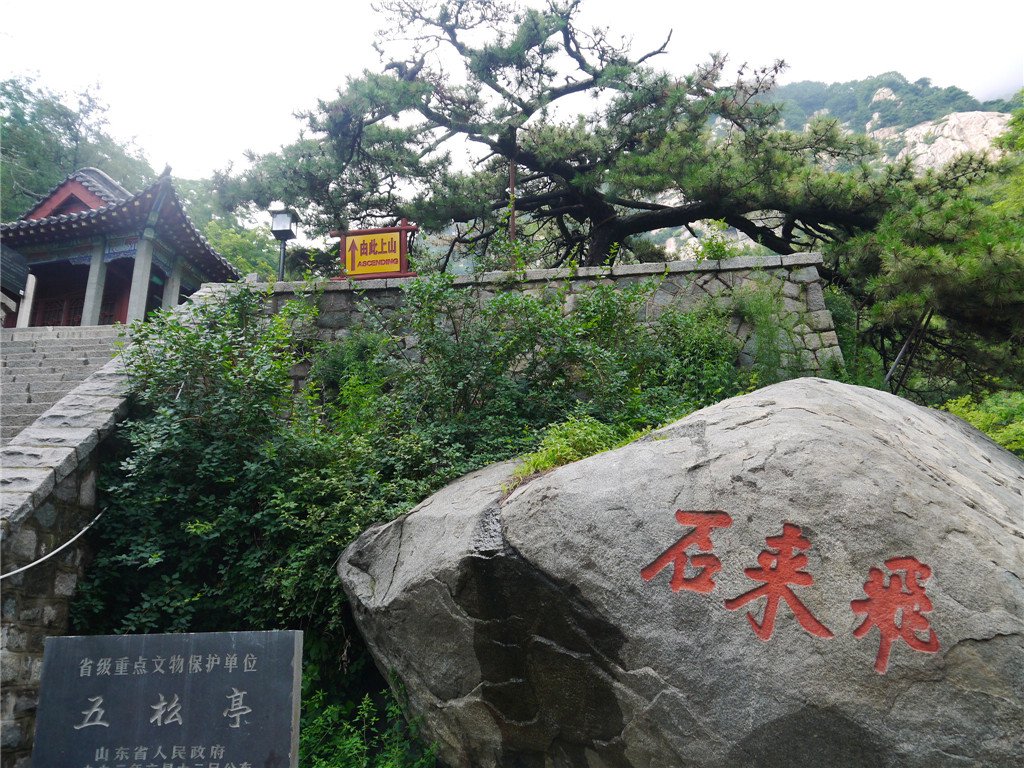 29,飞来石-五大夫松-五松亭.