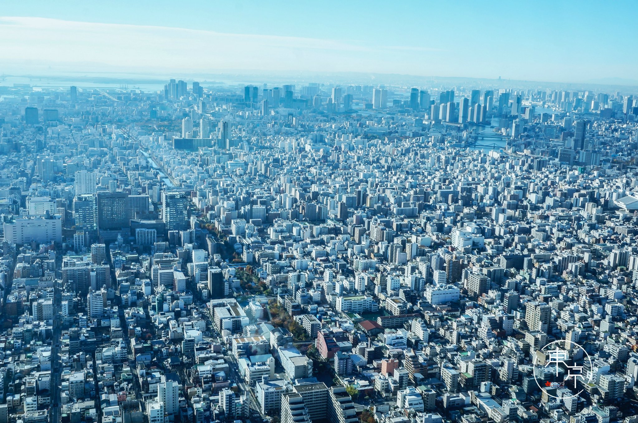 挨挨挤挤的东京