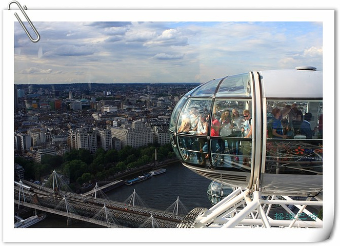坐伦敦眼最好的感受是在伦敦眼上观看伦敦夜景