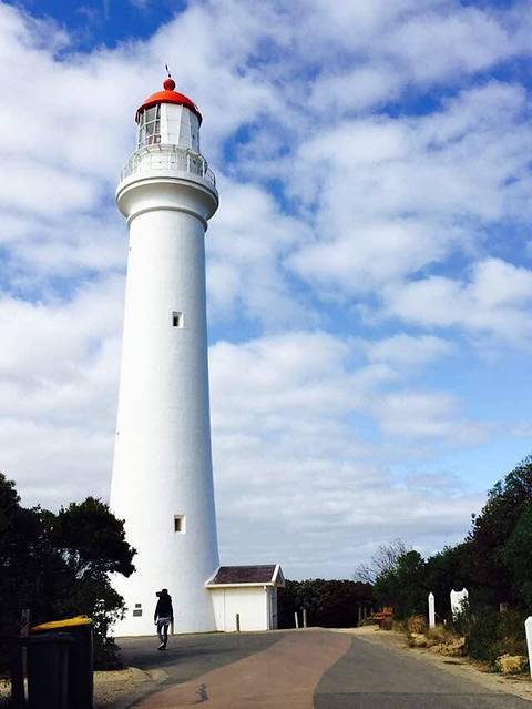 游记详情 红白相间的灯塔 蓝蓝的天白白的云,是不是很童话