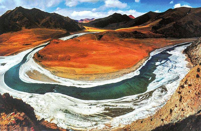 通天河第一拐弯群——"蛇曲"图片