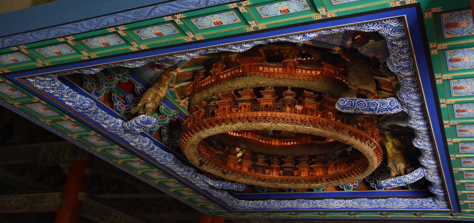 穿过拜殿来到太岁殿,我心心念念的隆福寺藻井,就在这个太岁殿里.