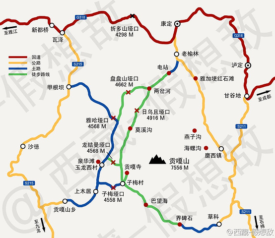 图片来源:@西藏-假想敌),不过既然要徒步,我肯定选最长的那条环线啦