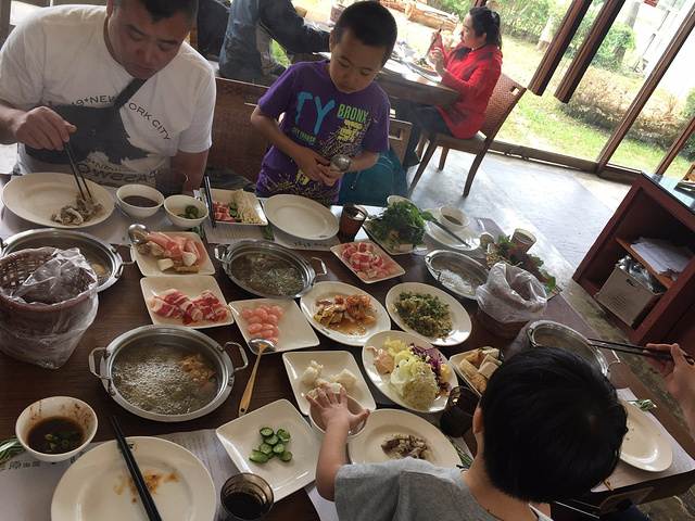 "吃饭要紧，先吃，再说！餐食是火锅自助！也可以散个小步，去认认植物，据说有200多种珍贵植物_台东原生应用植物园"的评论图片