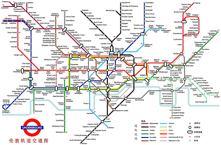 伦敦地铁线路图2020图片