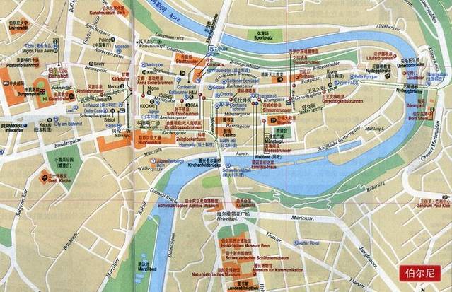 《走遍全球》伯尔尼地图