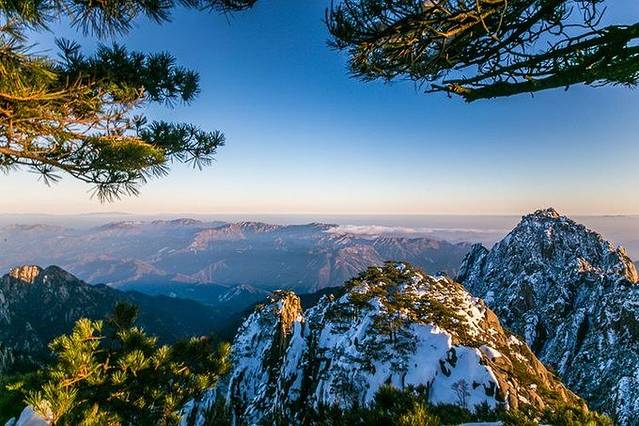 白色黄山,美景惊艳