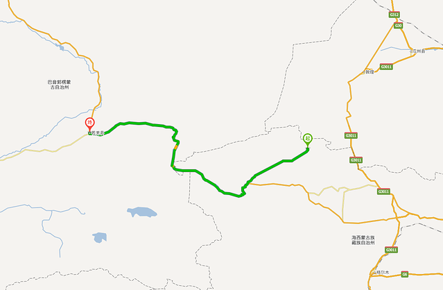 重回g315到达若羌 637km