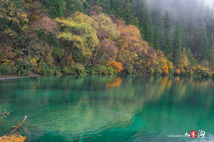 2017熊猫海名字的由来,周围山壁倒影在海子中
