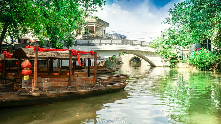 岭南水乡, 岸上步行,比较有名的点就是刘氏、梁