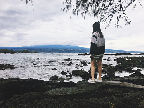 普纳鲁吾黑沙海滩旅游景点攻略图