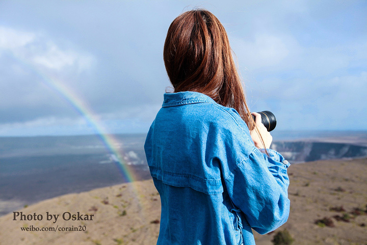 "...的彩虹，遇上世界上最狂野最危险的火山，这样的景色可不是天天都能看到的哦，真的感觉自己超级幸运哦_夏威夷火山国家公园"的评论图片