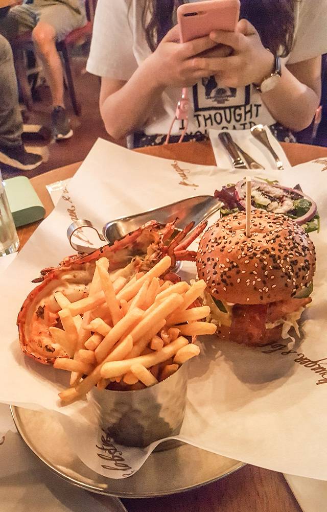 Burger and Lobster at Harvey Nichols