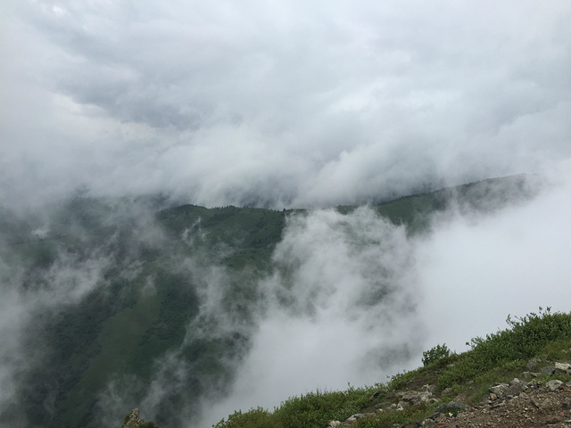 "...风景，但路吐险峻，崎岖蜿蜒，由于早上下了雨，中途有一段山体滑坡，抢险车现场抢险，耗时半个多小时_巴音布鲁克景区"的评论图片