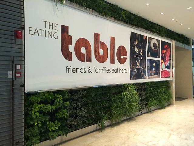 the eating table