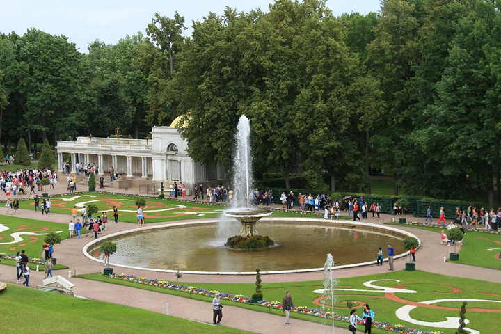 18世纪和19世纪宫殿花园的建筑群,由于它的建筑豪华壮丽,夏宫因而被