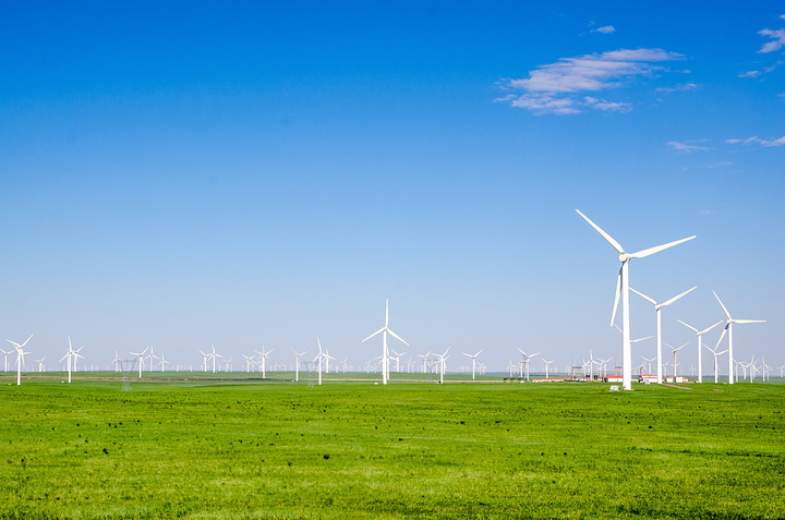 锡林发电站的白色风车