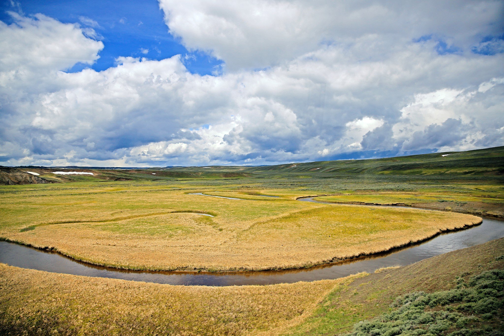 美国黄石国家公园—景区内的湿地地貌