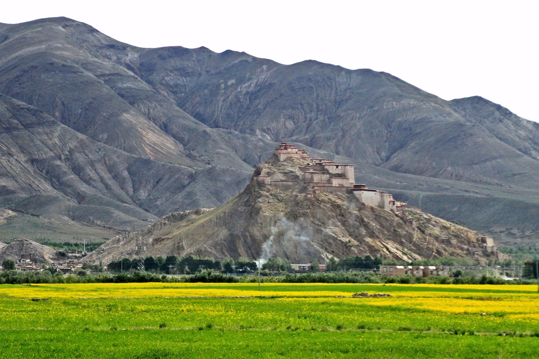 今天在宗山前面的广场上矗立起了一座江孜宗山英雄纪念碑以缅怀一个