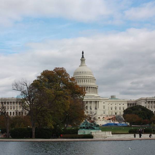 出了东馆便是华盛顿的象征-国会大厦了.