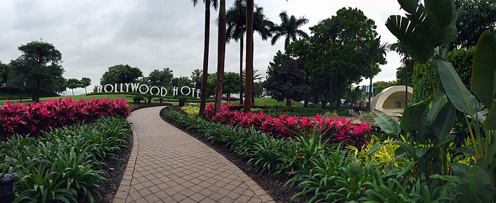 2017迪士尼第二天早上下雨啦,在酒店后花园游