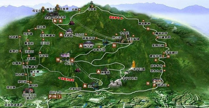 右侧是步道:全程四分之一是水景,即追梦谷,四分之三是纯台阶山道.