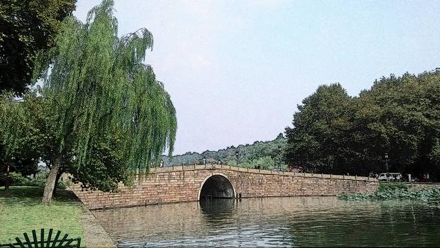 杭州西湖风景名胜区-风雨亭(苏堤)
