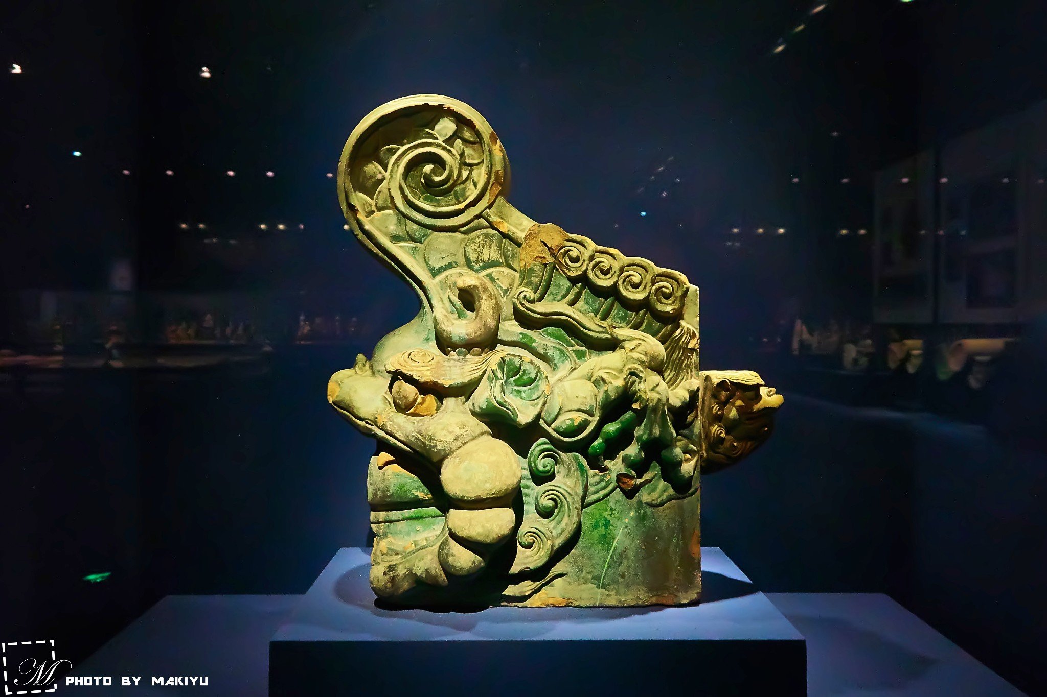 这张拍的我真是喜欢三星堆遗址二号祭祀坑出土的铜人头像,平头顶,刀状