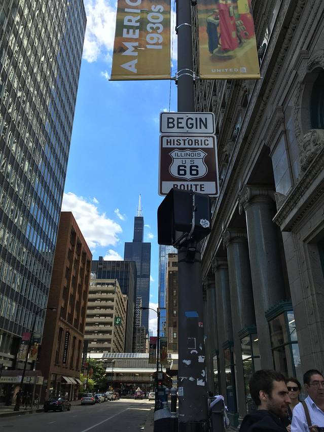 66号公路起点牌