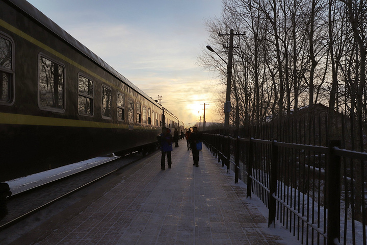 借着火车在阿木尔站停留的时间,下来体会下冷到什么程度然后就拍了几