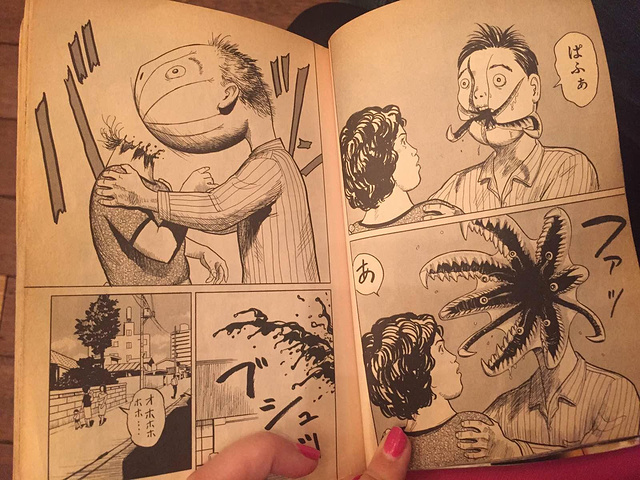 五月份来的时候大街上到处是桥本爱主演的电影"寄生兽"结果意外的在