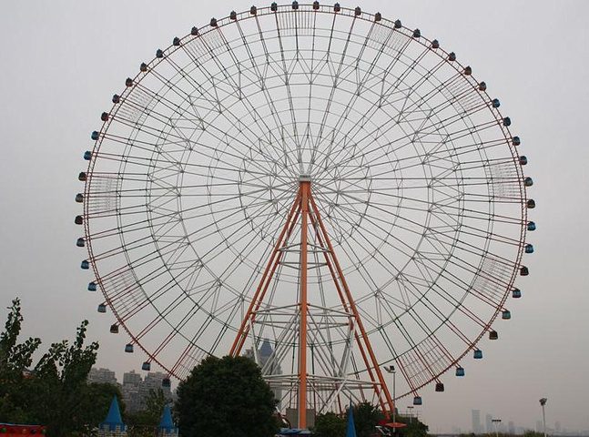 洲赣江市民公园高度为160米2006建成时是当时世界最高摩天轮现为目前