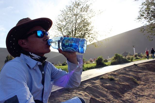 1l装的脉动啊~喝起来超级爽~两个人一瓶··还没喝完